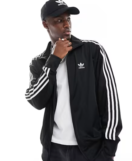 ADIDAS ORIGINALS 阿迪达斯经典三叶草黑色运动外套 6.8折 $54.4（约391.65元）   购物返利请关注公众号：芒省真好省