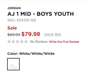AIR JORDAN 1 MID AJ1海淘