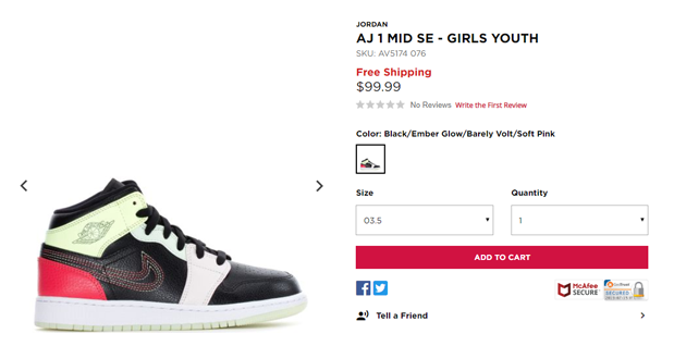 AJ1 jordan Mid海淘