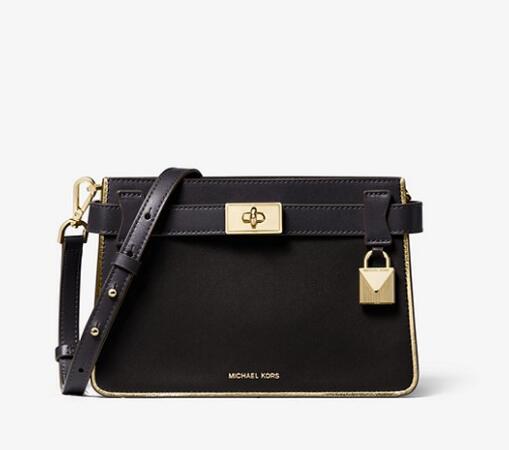 MICHAEL Michael Kors Tatiana黑金斜挎包