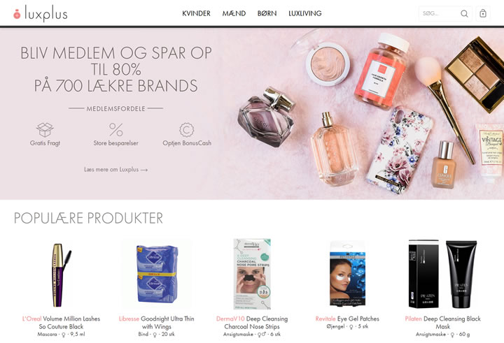 Luxplus丹麦官网：知名海淘护肤品香水和个人护理折扣网站