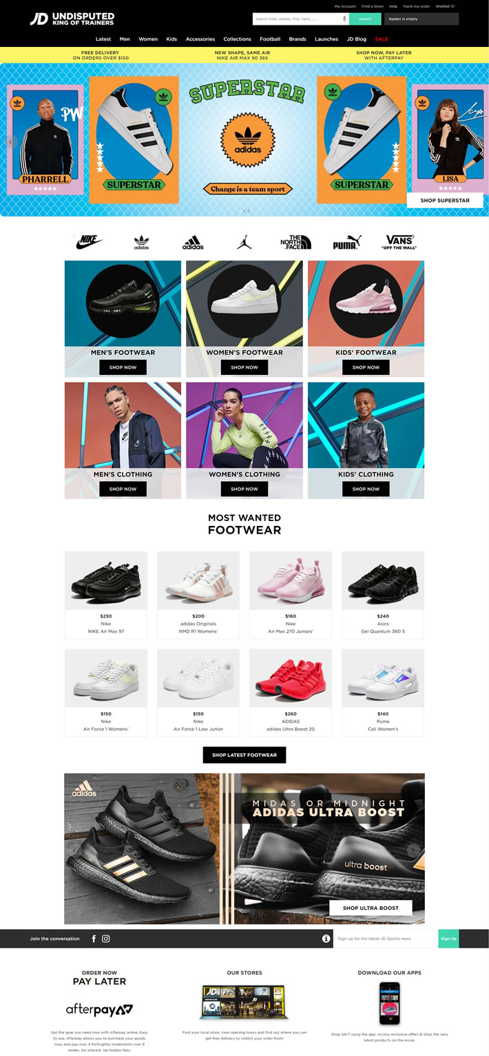 JD Sports澳洲官网：海淘运动鞋和运动时尚单品在线网站
