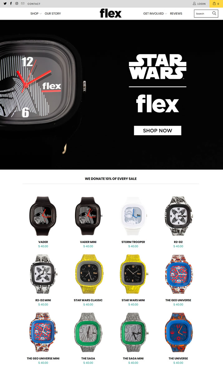 Flex Watches美国官网：与众不同的时尚男女手表