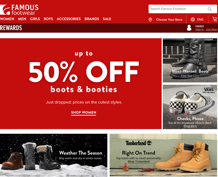 Famous Footwear加拿大官网：海淘运动鞋与休闲鞋网站