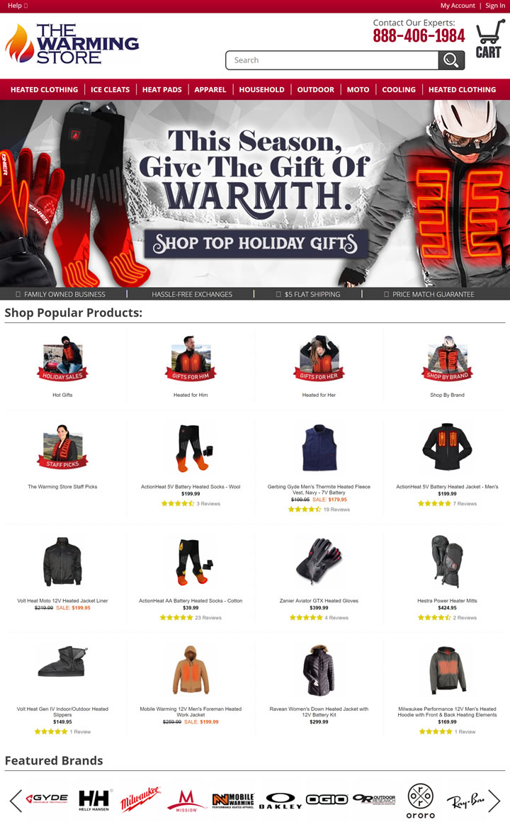 The Warming Store美国官网：户外装备、保暖服装海淘网站