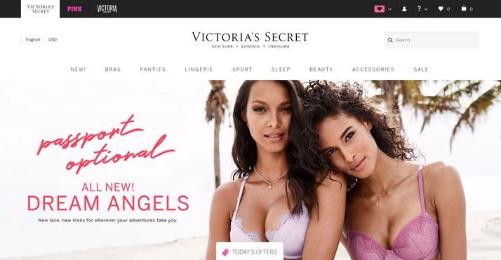 Victoria’s Secret美国官网：维多利亚的秘密内衣裤海淘网站