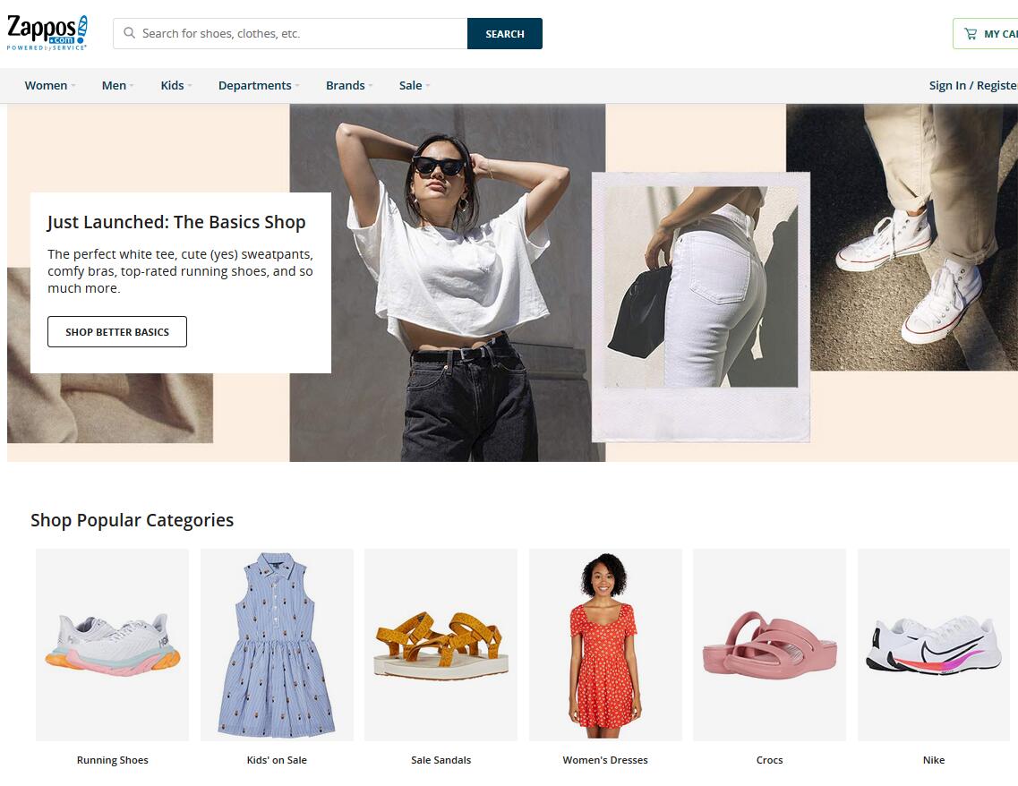 美国Zappos官网：运动鞋服、包包及化妆品<a href='http://www.younaisi.cn/htwz/' class='hyperlinked' target='_blank'>海淘网站</a>
