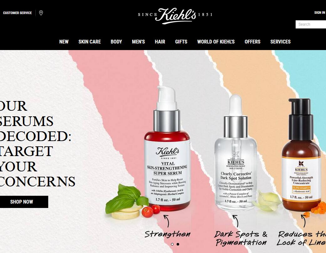 Kiehl's科颜氏英国官网海淘攻略 科颜氏英国网站海淘购物教程