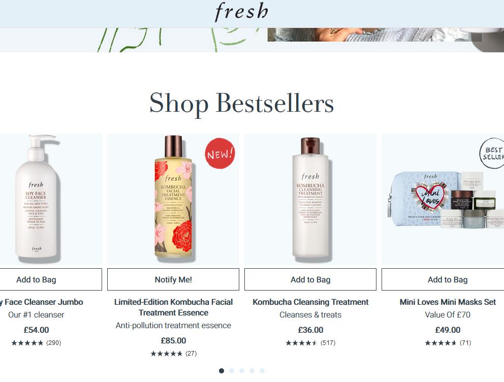 Fresh馥蕾诗英国官网海淘教程 Fresh英国网站海淘购物攻略