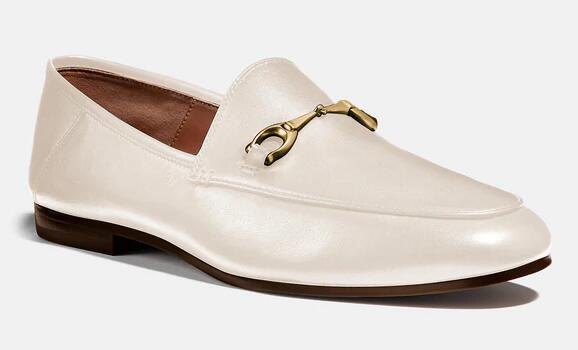 Gucci平替！Coach Haley 黑/白色乐福鞋 海淘降至66折价$99