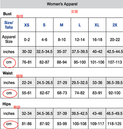 海淘如何看服装尺码&选尺码? 海淘新手必看