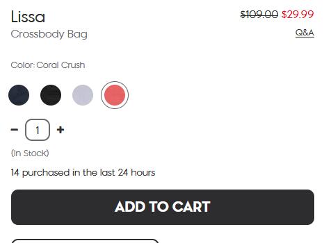 Kipling Lissa 半月斜挎包 多色可选 海淘售价降至27折$29.99