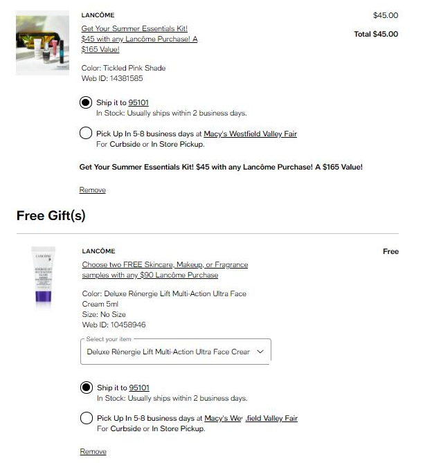 LANC?ME 兰蔻A Rosy Glow护肤4件套（价值$90） 上新价$72，换购小黑瓶礼包+满赠多好礼