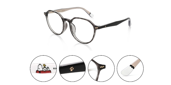 JINS x Peanuts 系列联名款眼镜上新热卖，$140起  购物返利请关注公众号：芒省真好省